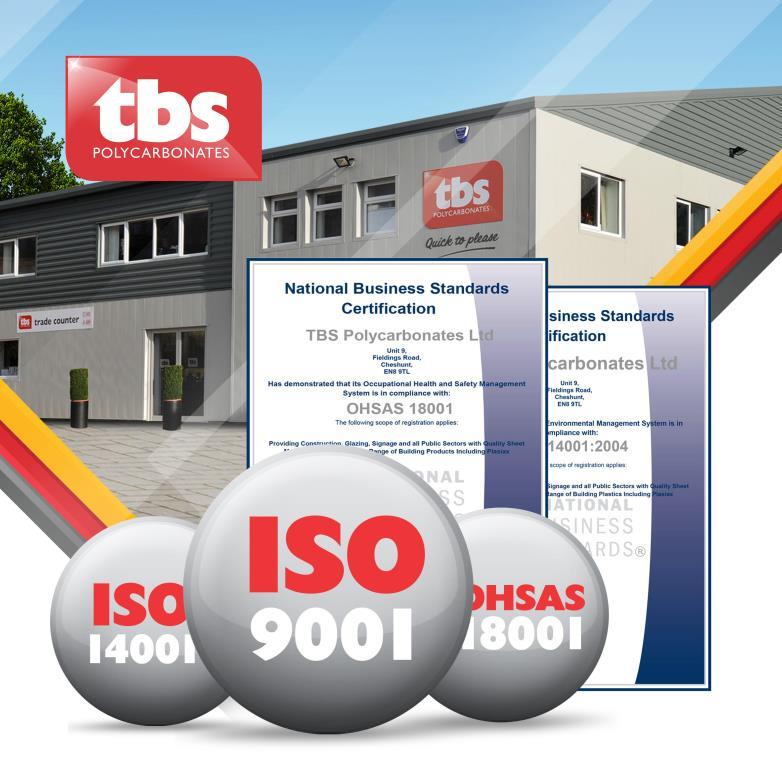 We are now fully ISO Certified…..